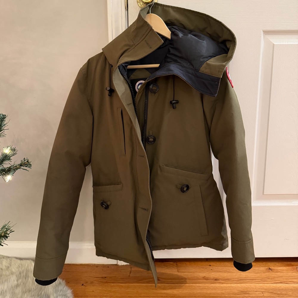 Canada Goose Military Green Hooded Jacket